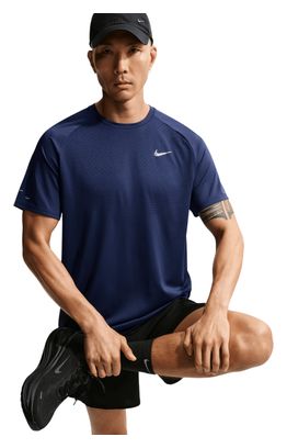 Nike Stride Kurzarm-Shirt Blau Herren