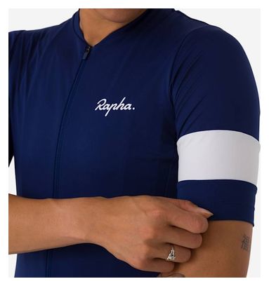 Maillot de manga corta Rapha Core para mujer Azul/Blanco
