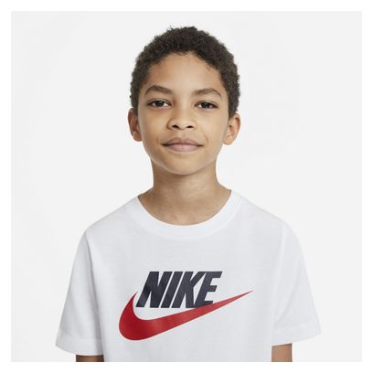 T-Shirt Enfant Nike Sportswear Blanc Bleu Rouge