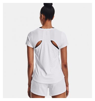 Maillot Manches Courtes Under Armour IsoChill Run Blanc Femme