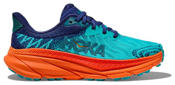 Trail Running Schuh Women Hoka Challenger 7 Blau Orange