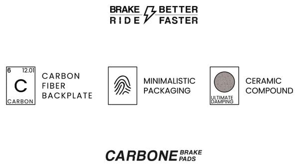 Paire de Plaquettes AMP Carbone - Shimano XT/XTR/SLX - Céramique