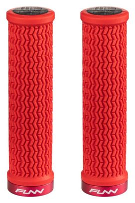 Pair of Funn HoleShot Grips 130mm Red