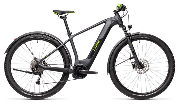 Cube Reaction Hybrid Performance 625 Allroad Electric Hardtail MTB Shimano Alivio 9S 625 Wh 27.5'' Iridium Grey Green 2021