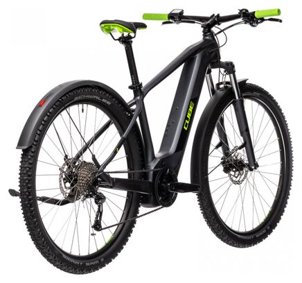 Cube Reaction Hybrid Performance 625 Allroad Electric Hardtail MTB Shimano Alivio 9S 625 Wh 27.5'' Iridium Grey Green 2021