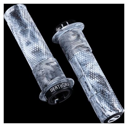 Paire de Grips DMR Deathgrip2 Flange Grips Camouflage neige