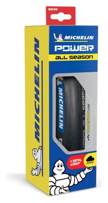 Michelin Power All Season Competition Line 700 mm Copertone da strada Tubetype Pieghevole Aramid Protek+ Grip Compound Nero