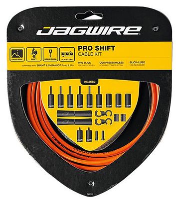 Jagwire 2x Pro Shift Kit Naranja
