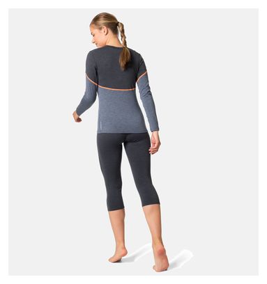 Base Layer Odlo Women's Revelstoke Performance Wool Warm Grey/Blue