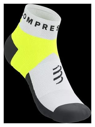 Compressport Ultra Trail Socks V2.0 Low Blanco/Negro/Amarillo