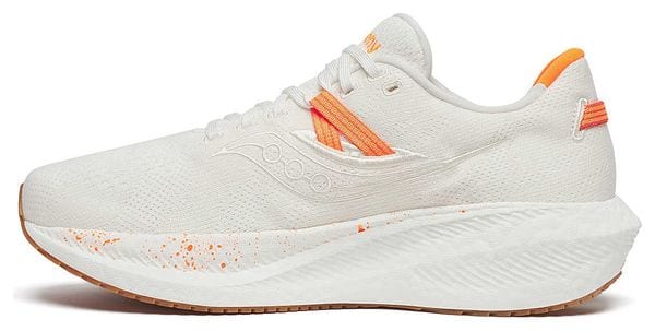 Saucony Triumph RFG Wit/Oranje Hardloopschoenen voor dames