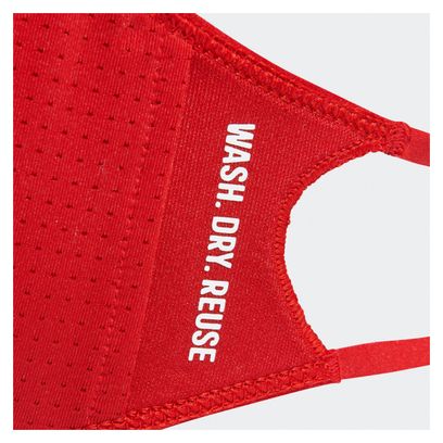 Masques adidas Face Covers Pack de 3 Rouge M/L