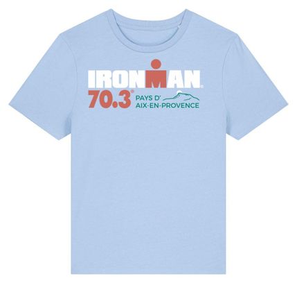 Camiseta de manga corta Ironman 70.3 Aix En Provence azul cielo para mujer