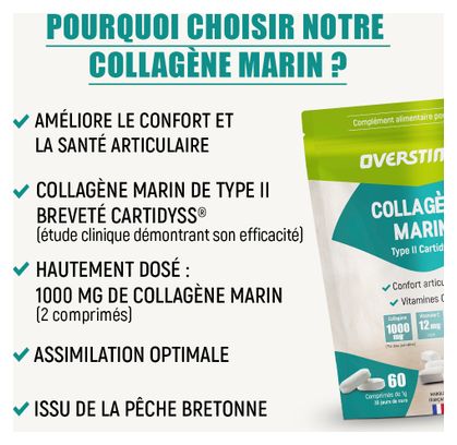 Collagène Marin Overstims - 60 Comprimés