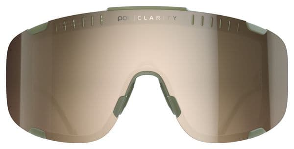 POC Devour Epidote Green Goggles - Brown / Silver Translucent Mirror Lenses