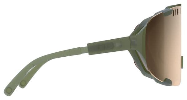 POC Devour Epidote Green Goggles - Brown / Silver Translucent Mirror Lenses