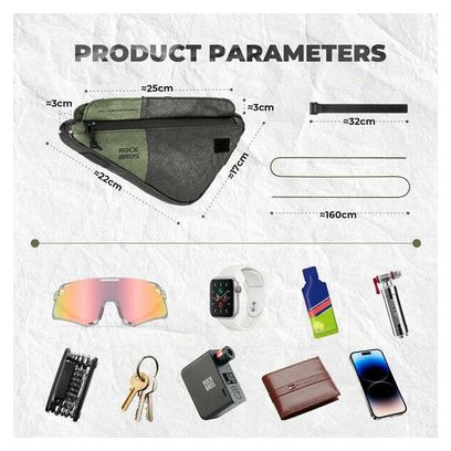 Sacoche de Cadre Vélo Triangle avec Bandoulière – 0 7 L