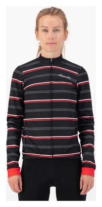 Veste Velo Hiver Rogelli Stripe - Femme - Noir/Rouge