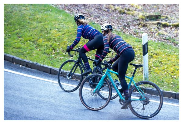 Veste Velo Hiver Rogelli Stripe - Femme - Noir/Rouge