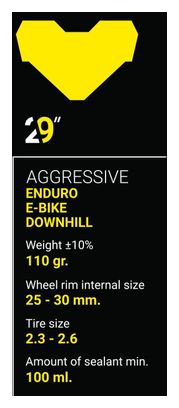 Panzer 29" Enduro Anti Pinch Foam Amarillo (x1 Unidad)