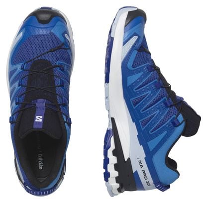 Chaussures de Trail Salomon XA Pro 3D V9 Bleu/Blanc