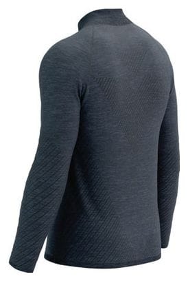 Compressport Seamless Zip Sweatshirt Hooded Jacket Dark Blue