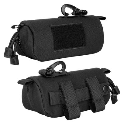 Etui Sportenzia tactique lunettes semi-rigide Molle clip mousqueton protection anti-écrasement Noir