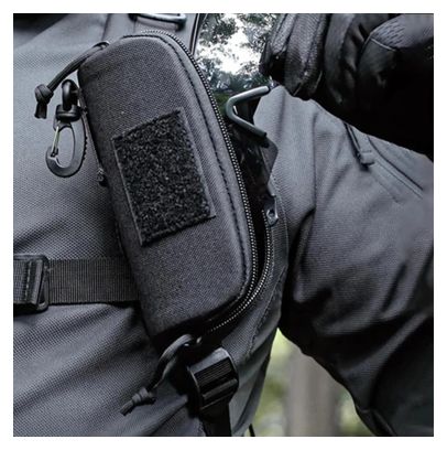 Etui Sportenzia tactique lunettes semi-rigide Molle clip mousqueton protection anti-écrasement Noir