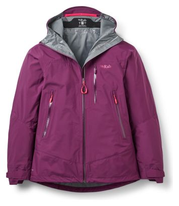 Giacca impermeabile Rab Downpour Mountain viola da donna