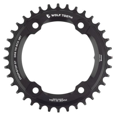 Ingranaggio Wolf Tooth 110 BCD asimmetrico a 4 bulloni per pedivelle Shimano GRX Drop-Stop ST