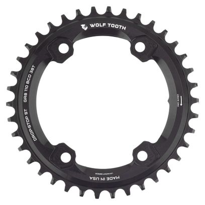 Ingranaggio Wolf Tooth 110 BCD asimmetrico a 4 bulloni per pedivelle Shimano GRX Drop-Stop ST
