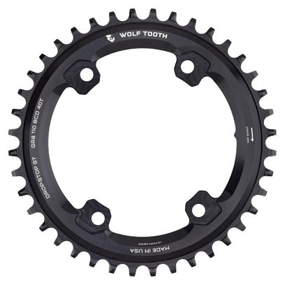 パーツ WOLF TOOTH dropstop chainring BCD110 38T Wolf Tooth 110 BCD Asymmetric 4-Bolt chainring for Shimano GRX
