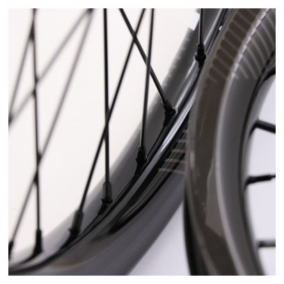 Pair of Pride Racing Gravity Control V2 20" Wheels (406) | 20x100 - 15x110 mm | 6 Holes | Gloss Black/White