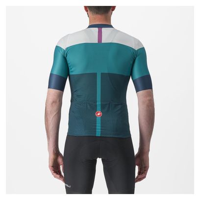 Castelli Sezione Kurzarmtrikot Grün/Türkisblau
