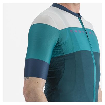 Castelli Sezione Kurzarmtrikot Grün/Türkisblau