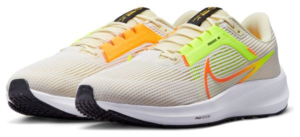 Chaussures de Running Nike Air Zoom Pegasus 40 Beige Jaune Orange