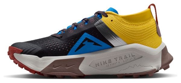 Damen Nike ZoomX Zegama Trail Running Schuh Schwarz Blau Gelb