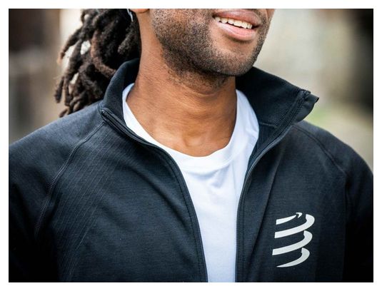 Compressport Seamless Zip Sweatshirt Hoodie Black
