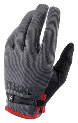 Long Chrome Cycling Gloves Gray Black Alltricks