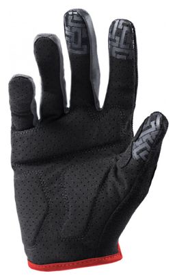 Lange Chrom-Fahrradhandschuhe Grau / Schwarz