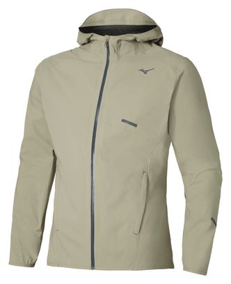 Chaqueta impermeable Mizuno Waterproof 20K Beige para hombre
