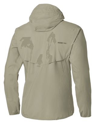 Chaqueta impermeable Mizuno Waterproof 20K Beige para hombre