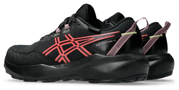 Asics Gel-Venture 11 Waterproof Trail Running Shoes for Women, Black/Pink