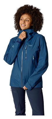 Giacca impermeabile Rab Downpour Mountain blu da donna