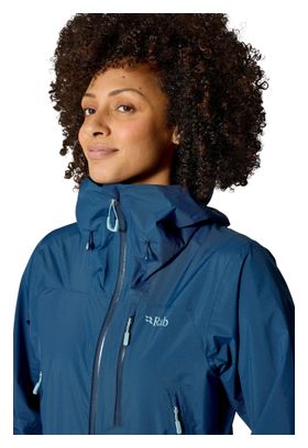 Giacca impermeabile Rab Downpour Mountain blu da donna