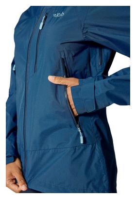 Giacca impermeabile Rab Downpour Mountain blu da donna