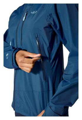 Giacca impermeabile Rab Downpour Mountain blu da donna