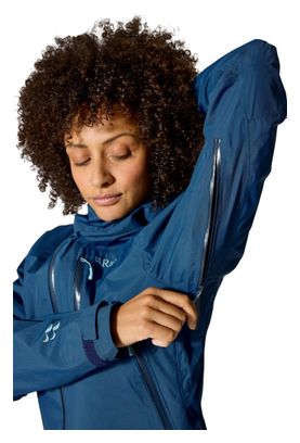 Giacca impermeabile Rab Downpour Mountain blu da donna