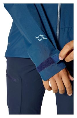 Giacca impermeabile Rab Downpour Mountain blu da donna