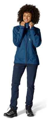 Giacca impermeabile Rab Downpour Mountain blu da donna